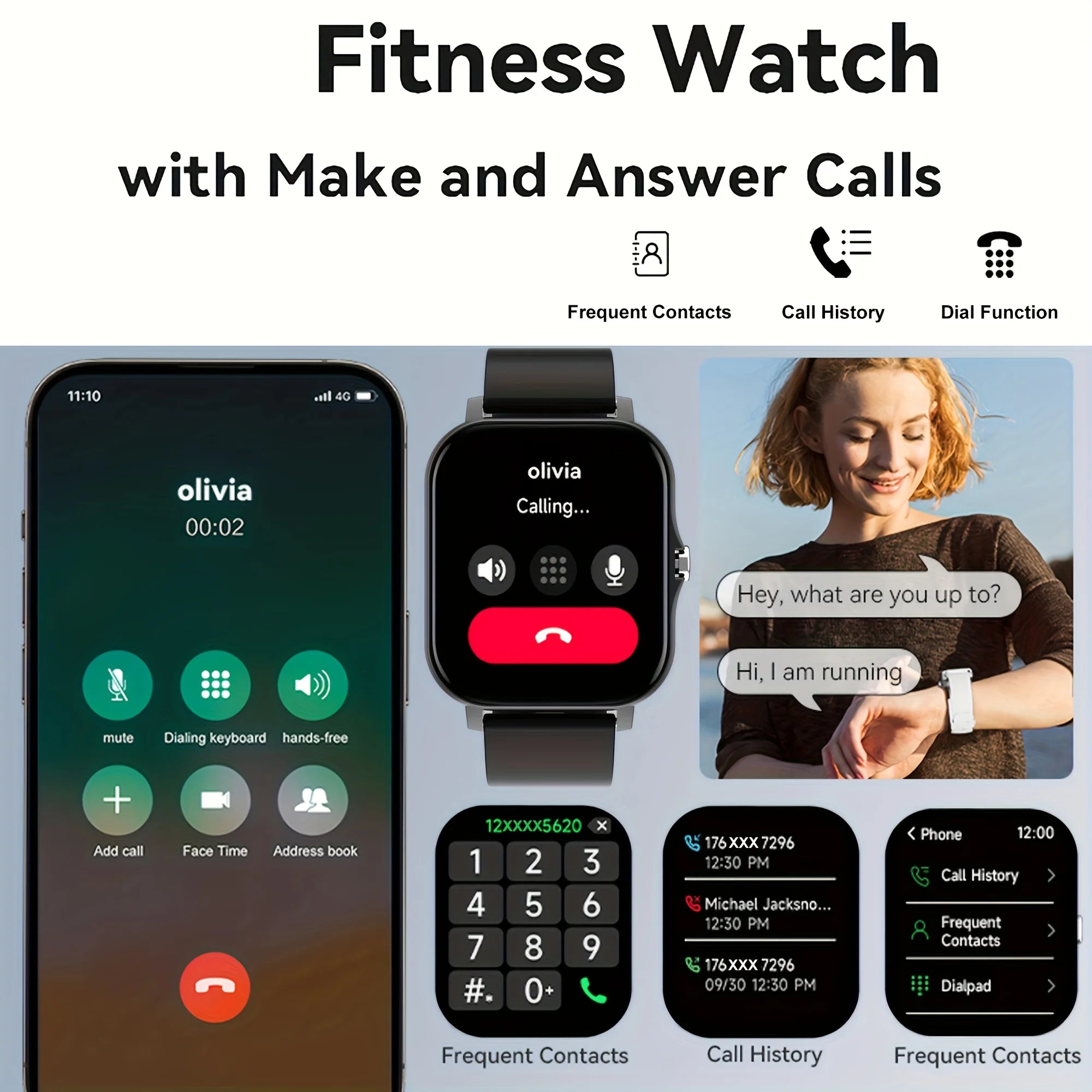 Reloj Inteligente Deportivo con Pantalla Táctil Completa de 1.83 Pulgadas, Diseño Moderno Actualizado, para Hombres y Mujeres, con Llamadas Inalámbricas