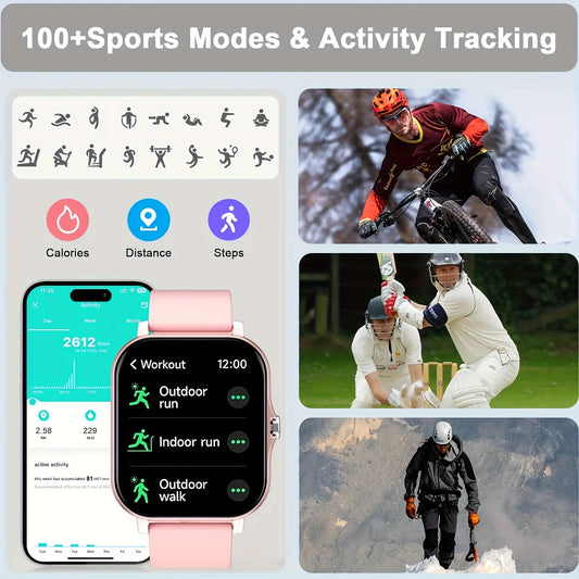 Reloj Inteligente Deportivo con Pantalla Táctil Completa de 1.83 Pulgadas, Diseño Moderno Actualizado, para Hombres y Mujeres, con Llamadas Inalámbricas