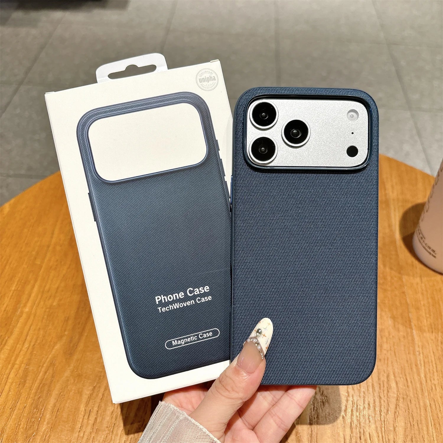 Funda Magnética Original TechWoven para iPhone 17 Air 16 15 14 Plus 13 12 11 Pro Max, Carcasa Trasera Antigolpes con Tecnología MagSafe