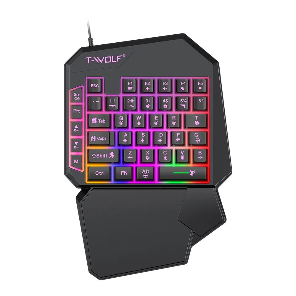 Kit Mobilador Gamer Kit Gaming Teclado Ratón Juegos Móviles Convertidor 5 en 1 Combo Kit Teclado de Una Mano Convertidor Controlador para Juegos Móviles TF900 Accesorios Gamer
