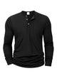 Nuevas camisetas Henley para hombre, camisetas básicas informales de manga larga con cuello de banda, Jersey suave y cómodo, camisetas para hombre