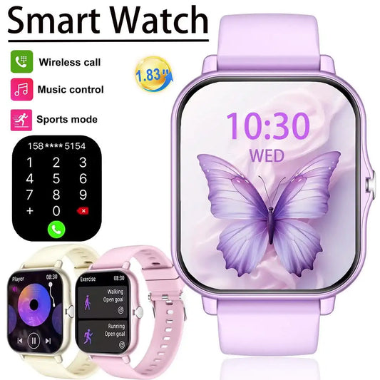 Reloj Inteligente Deportivo con Pantalla Táctil Completa de 1.83 Pulgadas, Diseño Moderno Actualizado, para Hombres y Mujeres, con Llamadas Inalámbricas
