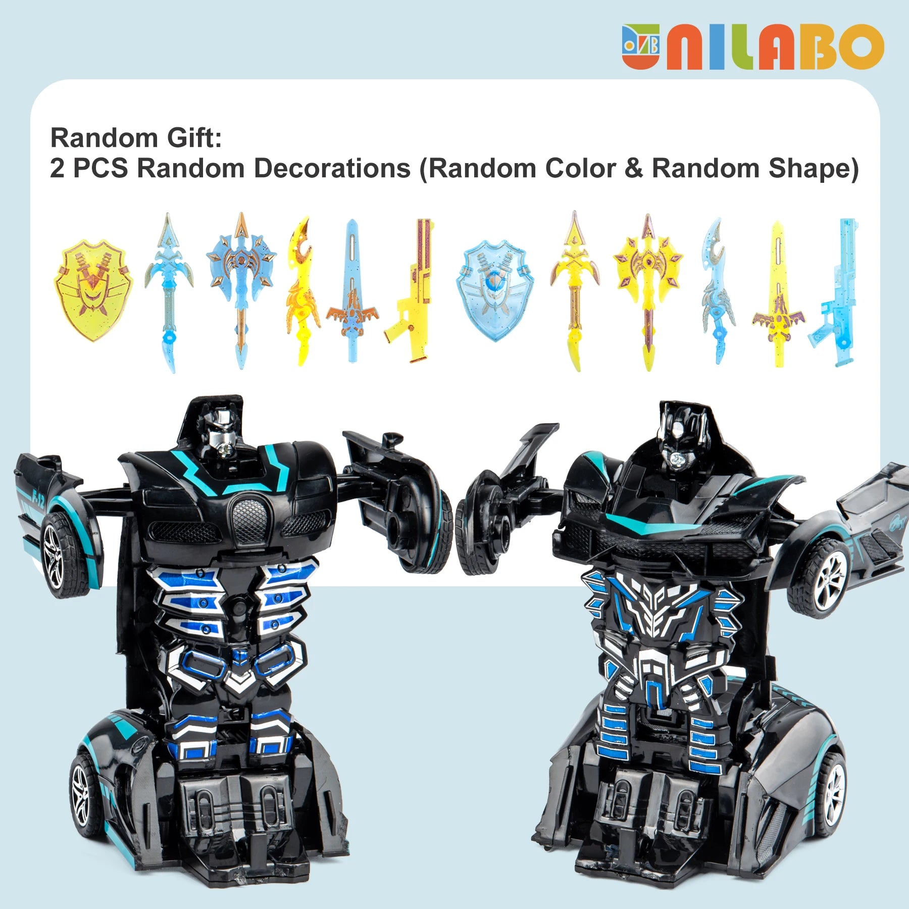 Juguetes de coche deportivo robot transformable, sin baterías, regalo educativo para niños, vehículo modelo colorido para aprender a jugar