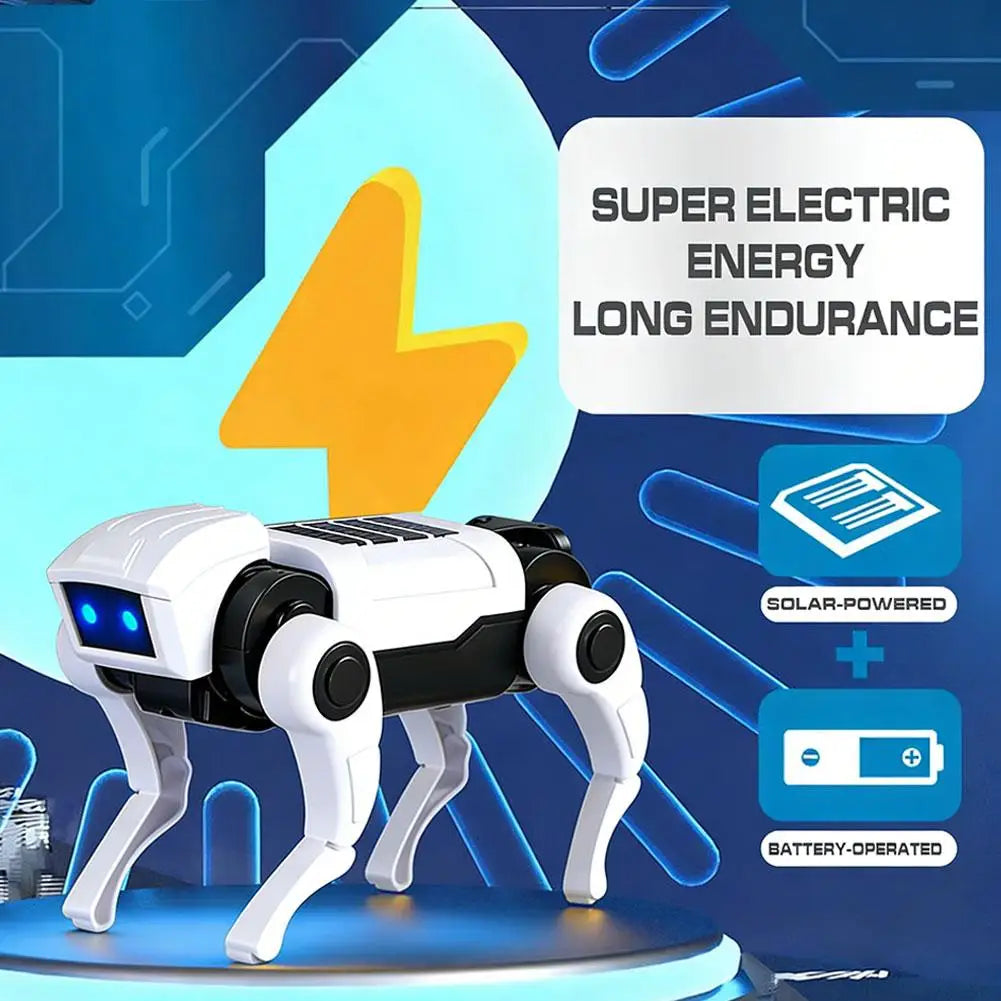 Juguete mecánico para perros, montaje DIY para niños, Robot biónico eléctrico, enseñanza de ciencia, juguete pequeño para niños, regalo