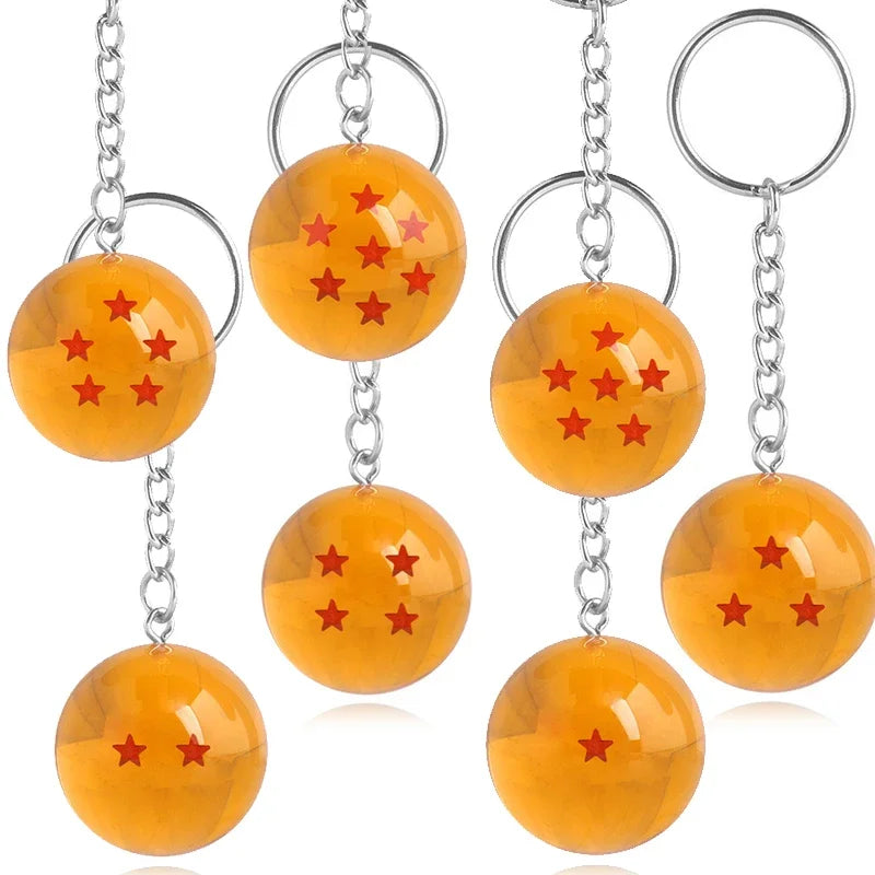 Llaveros de la Serie Dragon Ball de Bandai, Accesorios de Colección, Bolas de Dragón de 1 a 7 Estrellas, Llavero de Cosplay, Colgante para Llaves de Coche, Juguetes, Regalo