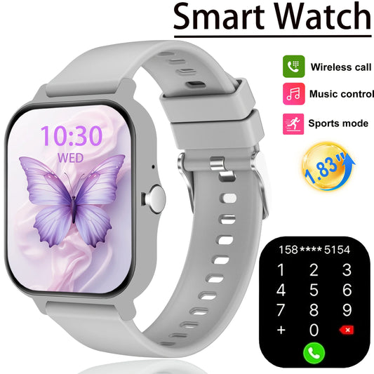 Reloj Inteligente Deportivo con Pantalla Táctil Completa de 1.83 Pulgadas, Diseño Moderno Actualizado, para Hombres y Mujeres, con Llamadas Inalámbricas