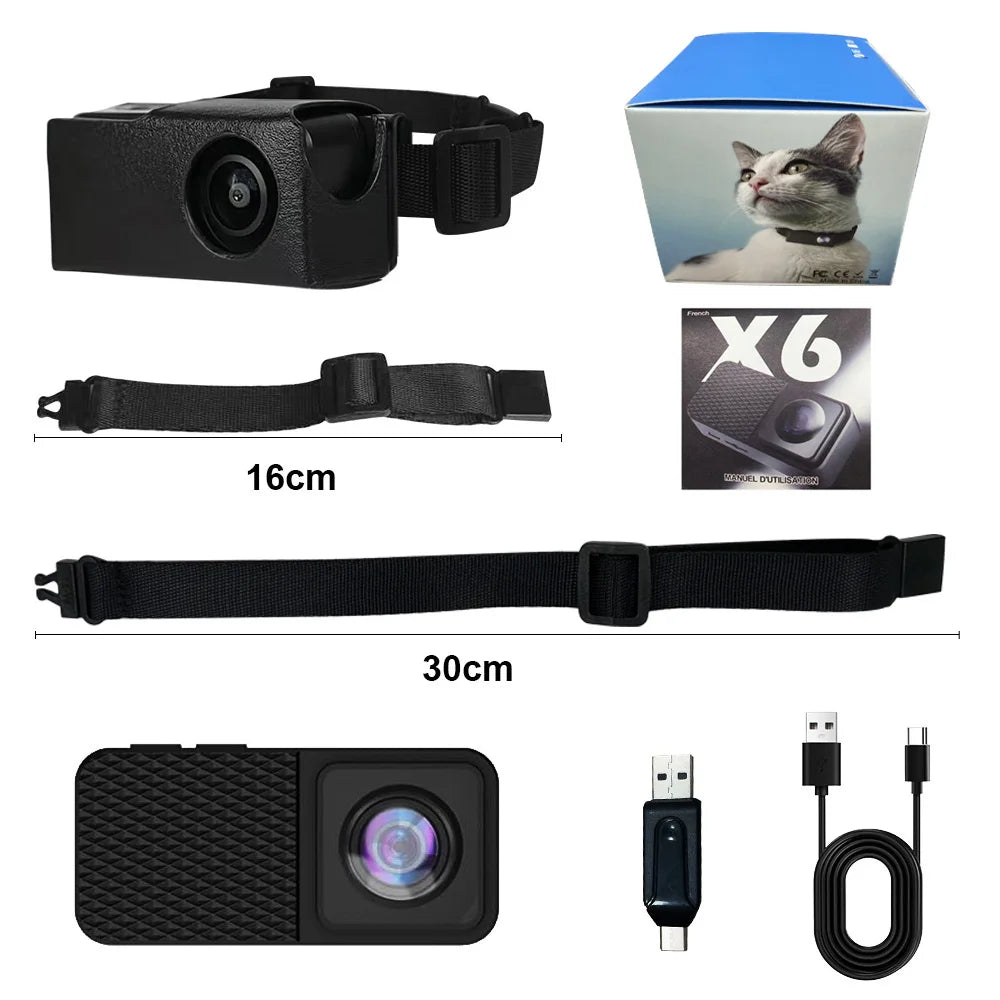 BORME HD 1080P cámaras para mascotas perro gato mascota cámara inalámbrica Collar cámara No WiFi necesario registros de vídeo para gatos perros regalo de cumpleaños