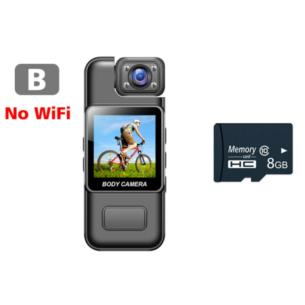 Minicámara Digital portátil 4K, 2K, 1080P, HD, WiFi, grabadora de vídeo corporal, visión nocturna infrarroja, videocámara de policía/bicicleta deportiva DV