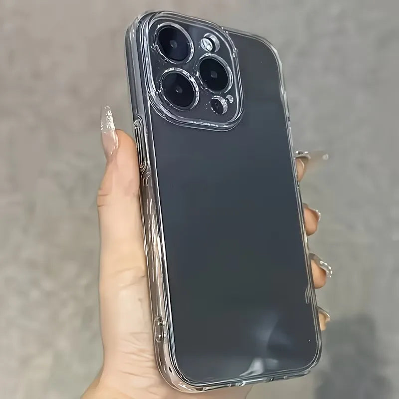 3 Fundas Ultrafinas Transparentes para iPhone 11 12 13 14 15 16 17 Air Pro Max Plus 7 8 X Xr Xs 16E 17E, Carcasa Trasera de Silicona Suave
