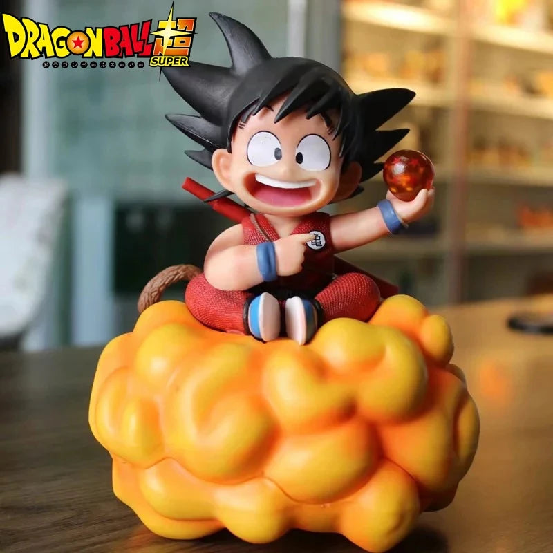 Figura de Dragon Ball Anime Sun Goku figura de acción vuelo joven mismo estilo tendón Douyun estatua de PVC colección modelo chico muñeca