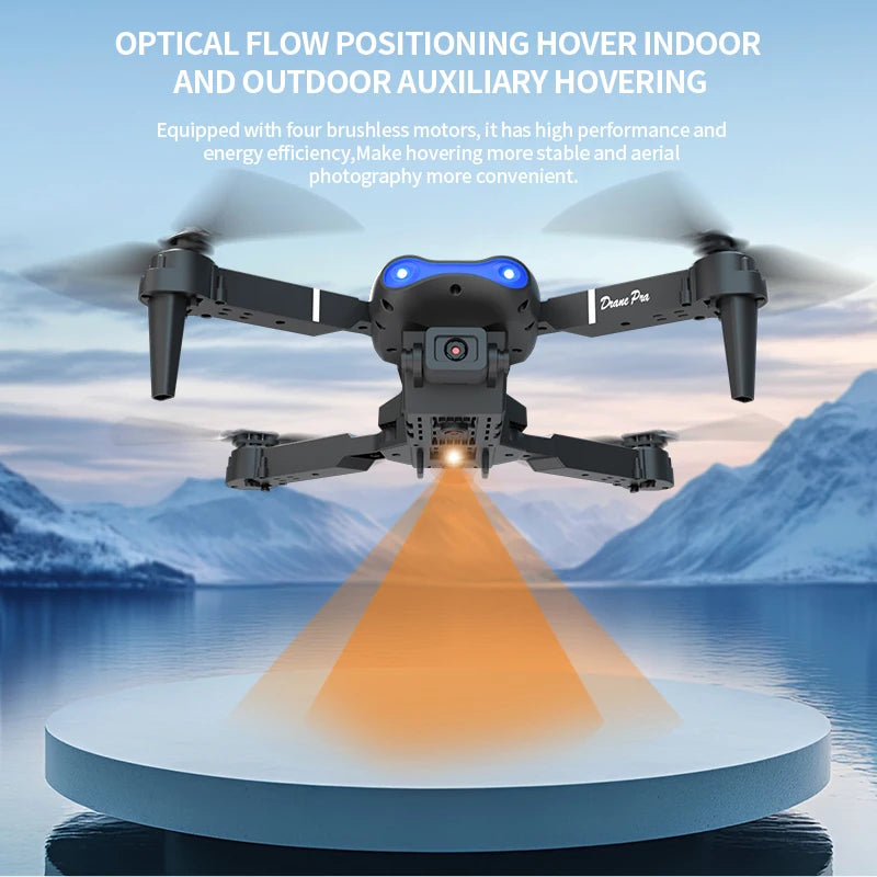 Dron E99 PRO con Pantalla de Control, Dron Aéreo de Alta Definición con Cámara Dual, Aeronave de Control Remoto, Quadcopter Plegable, Regalo para Niños