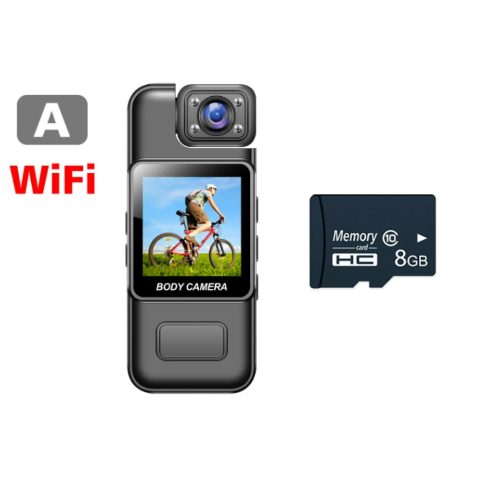 Minicámara Digital portátil 4K, 2K, 1080P, HD, WiFi, grabadora de vídeo corporal, visión nocturna infrarroja, videocámara de policía/bicicleta deportiva DV