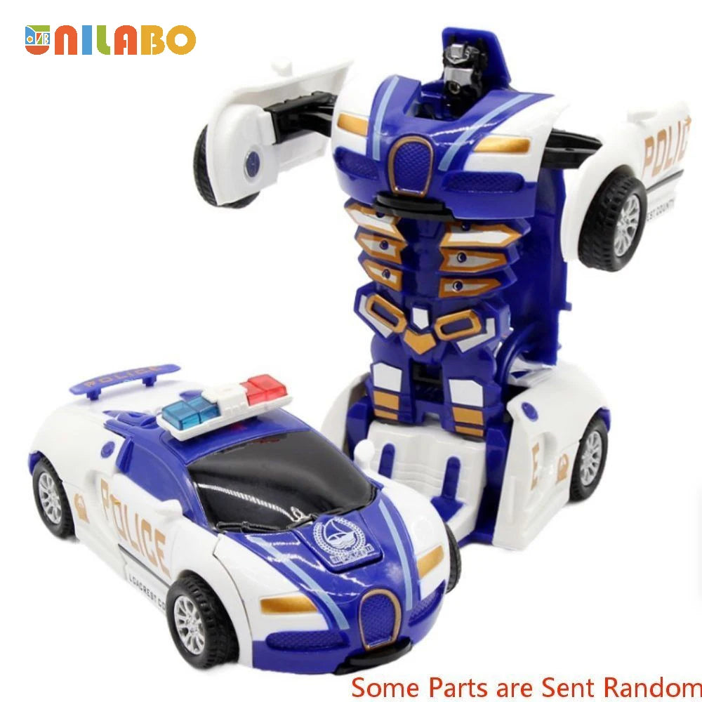 Juguetes de coche deportivo robot transformable, sin baterías, regalo educativo para niños, vehículo modelo colorido para aprender a jugar