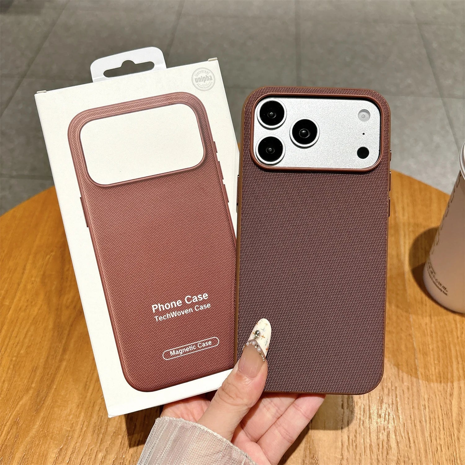 Funda Magnética Original TechWoven para iPhone 17 Air 16 15 14 Plus 13 12 11 Pro Max, Carcasa Trasera Antigolpes con Tecnología MagSafe
