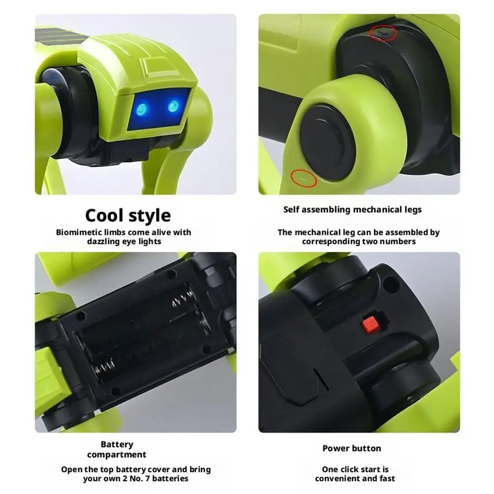 Juguete mecánico para perros, montaje DIY para niños, Robot biónico eléctrico, enseñanza de ciencia, juguete pequeño para niños, regalo