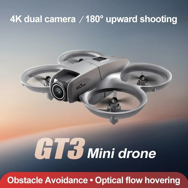 Avión de Juguete con Control Remoto, Nuevo Mini Dron GT3, Fotografía Aérea, Cámara Dual, Ajuste Electrónico, Evitación de Obstáculos