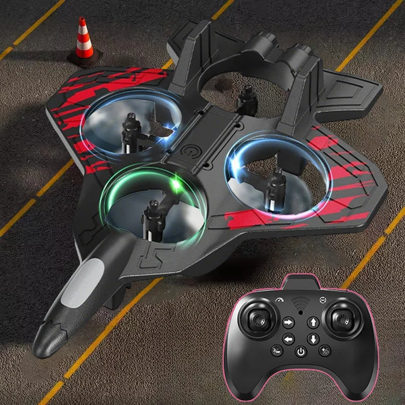Helicóptero de Control Remoto para Niños, Avión de Juguete RC, Jet de Acrobacias 2.4G, Avión de Espuma con Luces