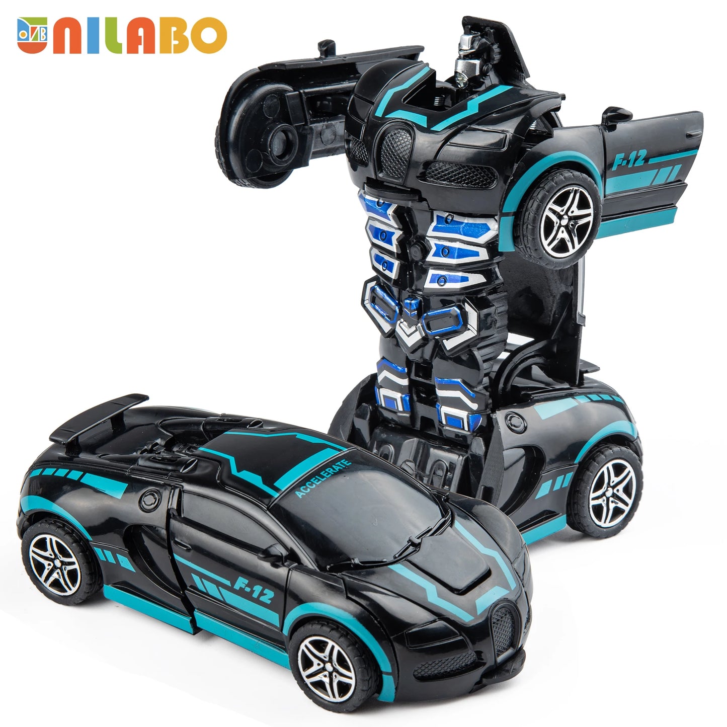 Juguetes de coche deportivo robot transformable, sin baterías, regalo educativo para niños, vehículo modelo colorido para aprender a jugar