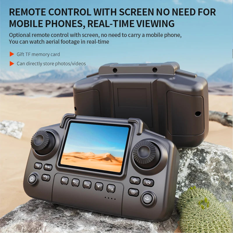 Dron E99 PRO con Pantalla de Control, Dron Aéreo de Alta Definición con Cámara Dual, Aeronave de Control Remoto, Quadcopter Plegable, Regalo para Niños