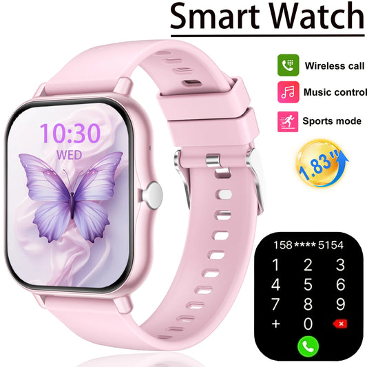 Reloj Inteligente Deportivo con Pantalla Táctil Completa de 1.83 Pulgadas, Diseño Moderno Actualizado, para Hombres y Mujeres, con Llamadas Inalámbricas