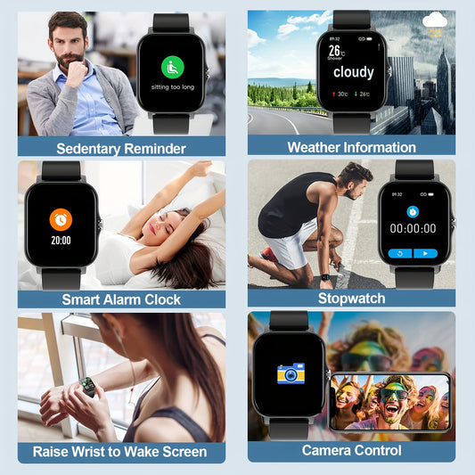 Reloj Inteligente Deportivo con Pantalla Táctil Completa de 1.83 Pulgadas, Diseño Moderno Actualizado, para Hombres y Mujeres, con Llamadas Inalámbricas
