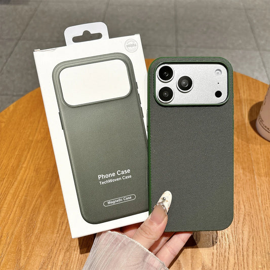 Funda Magnética Original TechWoven para iPhone 17 Air 16 15 14 Plus 13 12 11 Pro Max, Carcasa Trasera Antigolpes con Tecnología MagSafe