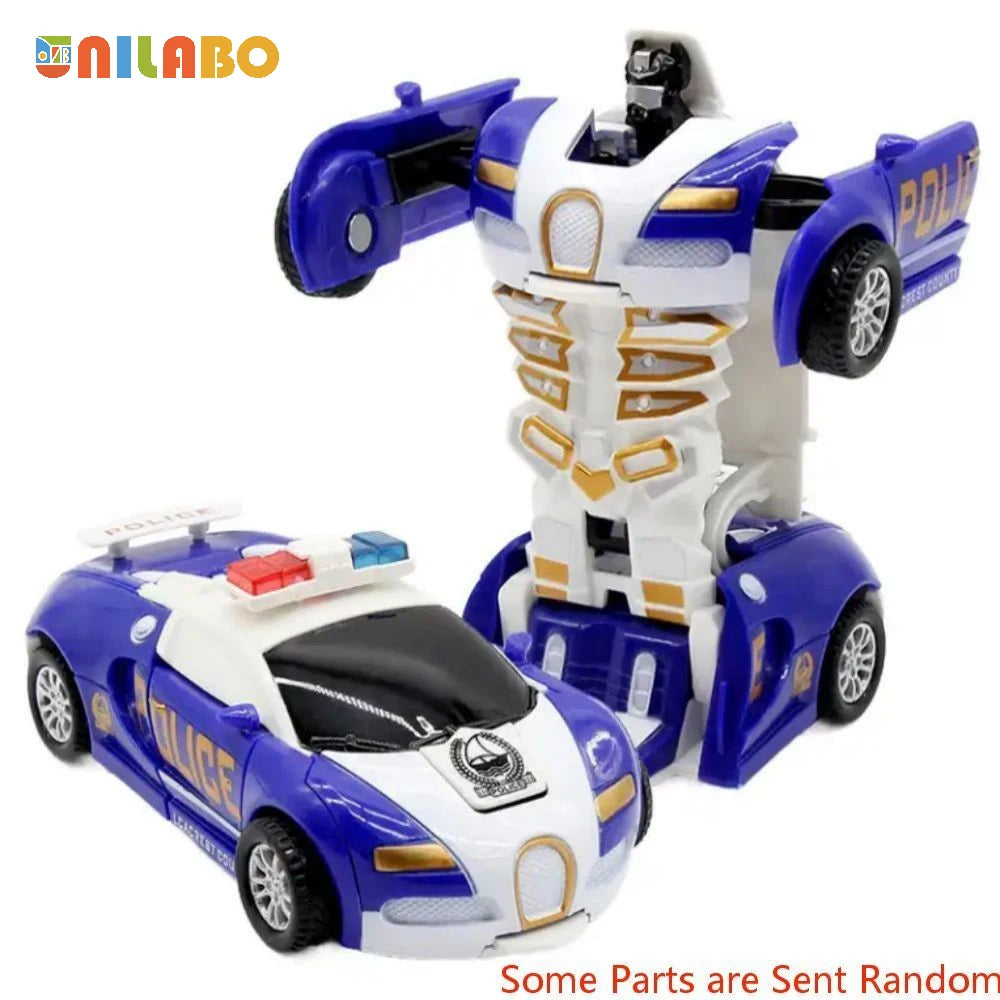 Juguetes de coche deportivo robot transformable, sin baterías, regalo educativo para niños, vehículo modelo colorido para aprender a jugar