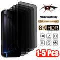 1-5 Piezas de Cristal Templado Antiespía para iPhone 17 Pro Max 15 13 14 11 16, Protector de Pantalla de Privacidad de Cobertura Total para X XS Max XR 8 7