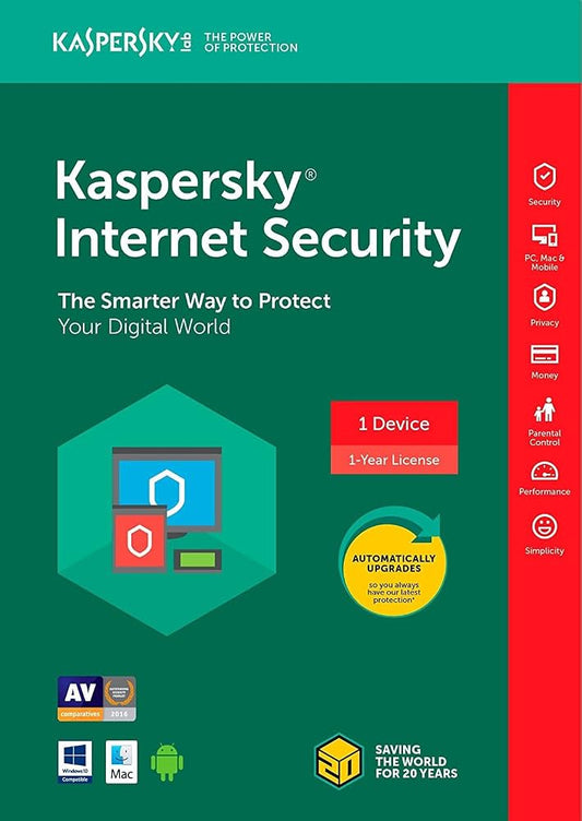 KASPERSKY INTERNET SECURITY 1 AÑO 1 PC 2026